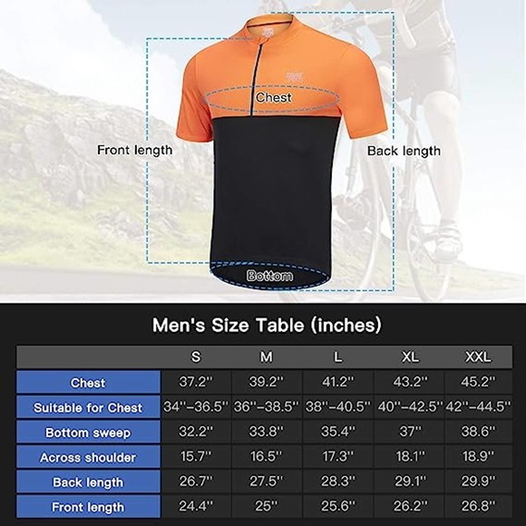 NEW Medium - Men's Short Sleeve Cycling Jersey Breathable Short Sleeve - Picture 3 of 7